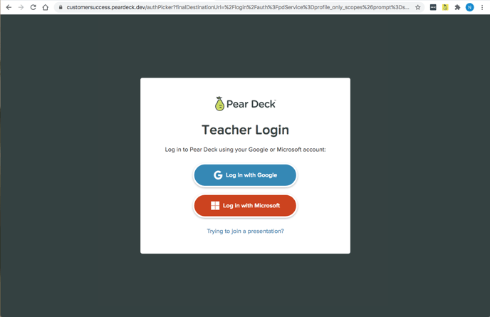 Co-teacher join, account picker