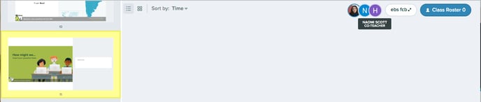 Dashboard, co-teacher logos