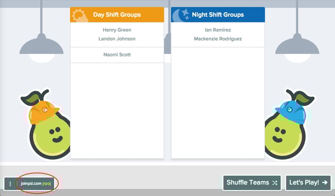 Flashcard factory, join code, red circle