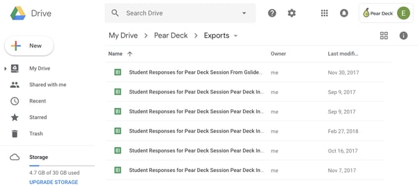 Google drive, pear deck exports, zoomed
