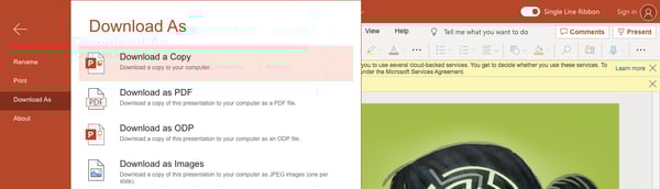 Ppt, download as, download a copy