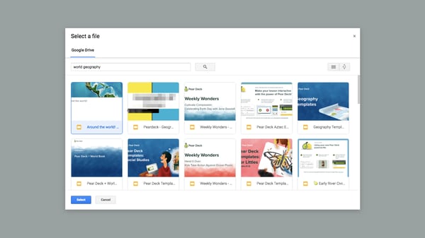 Schoology, file chooser, blurred