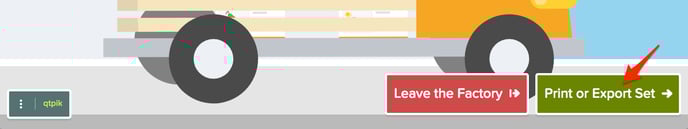 ff, print or export set button, arrow